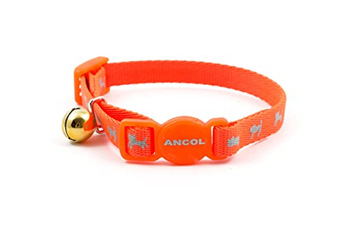 Ancol Hochsichtbares Sicherheits-Kätzchenhalsband, Neonorange von Ancol