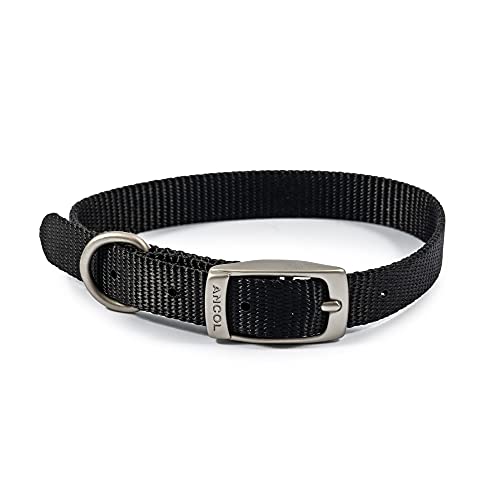 Heritage Nylon Collar Black 26-31cm Sz-2 von Ancol