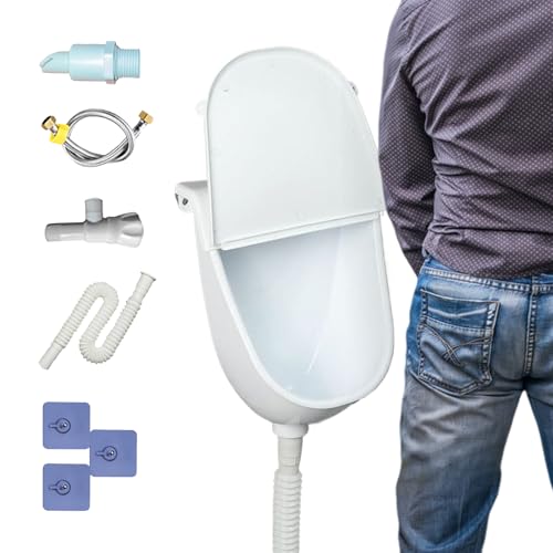 Ancsttu Außen Pissoir,Wand Abfluss für Garten - Überlaufsicheres Urinal Mit Deckel für Männer Kinder Outdoor Garten Camping WC von Ancsttu