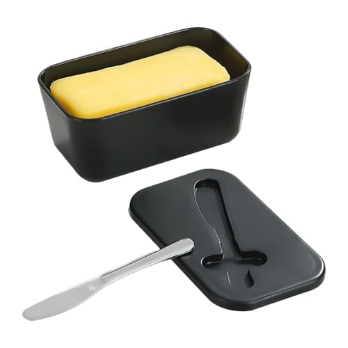 Ancsttu Butterdose Mit Abdeckung - Butterdose Mit Deckel Und Messer | Aufbewahrungsschale Für Vorratsschrank Tisch Bauernhaus Brunch Picknick Bäcker von Ancsttu