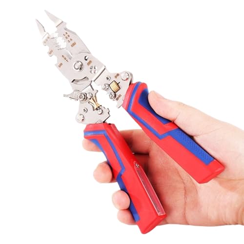 Ancsttu Elektrischer Kabelabisolierer, Tragbare Kabelzange, Robustes 13-in-1 Kabelwerkzeug für Elektriker Automotive Industrie Gewerbe Alltagsgebrauch Heizung Marine von Ancsttu