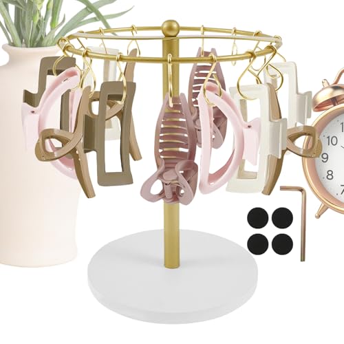 Ancsttu Haarklammer Halter Und Organizer - Klammerhalter Für Mädchenhaarschmuck | Schmuck Ständer Organisation Und Lagerung Für Badezimmer Studentenzimmer Frauenwohnheim Schreibtisch Arbeitsplatte von Ancsttu
