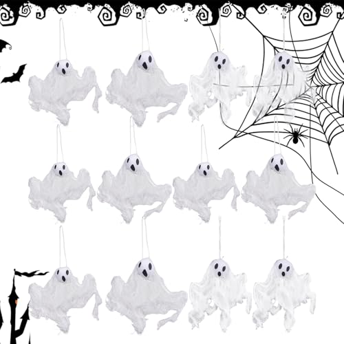 Ancsttu Halloween Deko - Fliegende Geist-Dekoration - Festlicher Satz Mit 12 Lustigen Fotodeko Für Terrasse Drinnen Und Draußen Vorgarten Garten Ancsttu Halloween Deko - Fliegende Geist-Dekoration - Festlicher Satz Mit 12 Lustigen Fotodeko Für Terrasse Drinnen Und Draußen Vorgarten Garten von Ancsttu