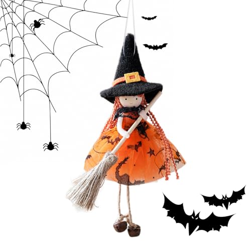 Ancsttu Halloween Hexe Puppen, Halloween Hängende Hexenpuppe, Requisite Deko Ornament Sammlerstück Aufhängbar Für Fenster Garten Terrasse Spukhaus Ancsttu Halloween Hexe Puppen, Halloween Hängende Hexenpuppe, Requisite Deko Ornament Sammlerstück Aufhängbar Für Fenster Garten Terrasse Spukhaus von Ancsttu