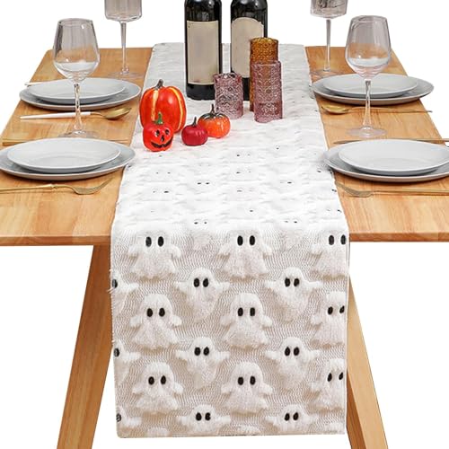 Ancsttu Halloween Tischläufer,Festlicher Tischschmuck Für Küche Und Esszimmer - Dekorativer Festtischläufer Für Flurparty Familienessen Buffet von Ancsttu