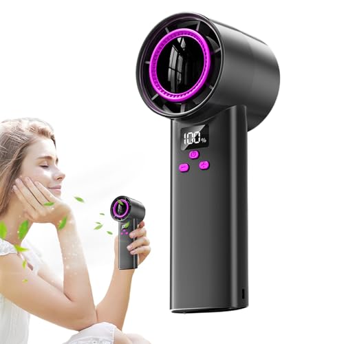 Ancsttu Handheld Turbo Ventilator | Digitales Display Wiederaufladbarer Mini-Ventilator - 100-Stufen Turbo Gebläse Leises Kühlgerät Für Reisen Camping Schlafzimmer Ancsttu Handheld Turbo Ventilator | Digitales Display Wiederaufladbarer Mini-Ventilator - 100-Stufen Turbo Gebläse Leises Kühlgerät Für Reisen Camping Schlafzimmer von Ancsttu