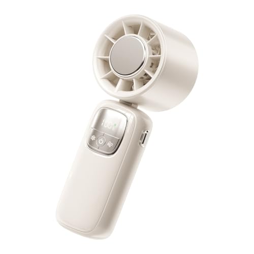 Ancsttu Handventilator,Tragbarer Ventilator | Faltbares Kühlgerät Mit LED Anzeige 100 Stufen Für Reise Outdoor Alltag Bei von Ancsttu
