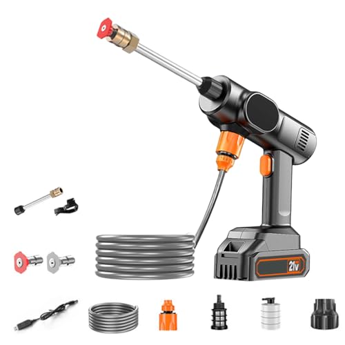 Ancsttu Hochdruckreiniger, Terrassenreiniger, kabellos, tragbar, 21 V, mit Düse, Hochdruckreiniger für Zuhause, Auto, Terrasse, Auto Ancsttu Hochdruckreiniger, Terrassenreiniger, kabellos, tragbar, 21 V, mit Düse, Hochdruckreiniger für Zuhause, Auto, Terrasse, Auto von Ancsttu