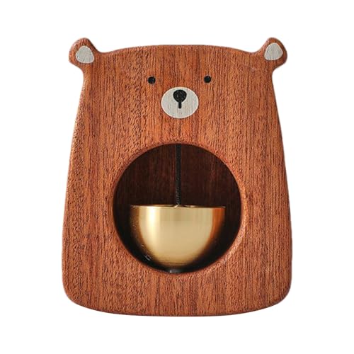 Ancsttu Holztürklingel - Figur Türklingel aus Holz mit Bär Design und klarem Klang - Interaktives Türklingel Spielzeug Für Kinder Jugendliche Mädchen von Ancsttu
