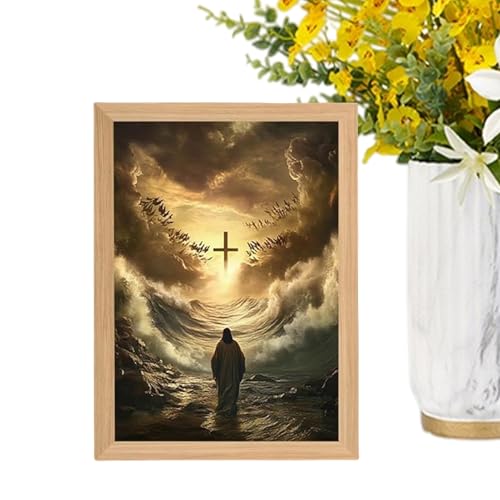 Ancsttu Jesus Nachtlicht | 3D LED Christus Bild Licht | Religiöses Dekoratives Gemälde Mit LED Beleuchtung Für Wanddekoration Schlafzimmer Wohnzimmer Zuhause Festtagsgeschenk Ancsttu Jesus Nachtlicht | 3D LED Christus Bild Licht | Religiöses Dekoratives Gemälde Mit LED Beleuchtung Für Wanddekoration Schlafzimmer Wohnzimmer Zuhause Festtagsgeschenk von Ancsttu
