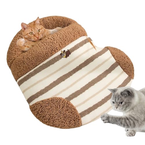 Ancsttu Katzen Schlafsack - Weich Warmer Überdachter Katzen Schlafplatz | Eingeschlossene Kuschelhöhle Für Innen Außen Balkon Wohnzimmer Reise Büro Schlafzimmer Wohnung Boden Ancsttu Katzen Schlafsack - Weich Warmer Überdachter Katzen Schlafplatz | Eingeschlossene Kuschelhöhle Für Innen Außen Balkon Wohnzimmer Reise Büro Schlafzimmer Wohnung Boden von Ancsttu