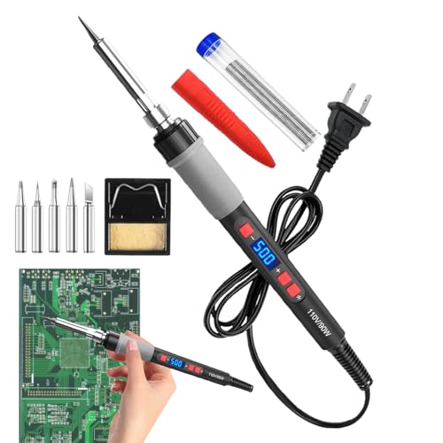 Ancsttu Lötkolben Set, 90W Lötkolben Für Elektronikarbeiten Mit Lötkit, Schnellaufheizend Ergonomisch Für Projekte Schmuck Modellbau von Ancsttu