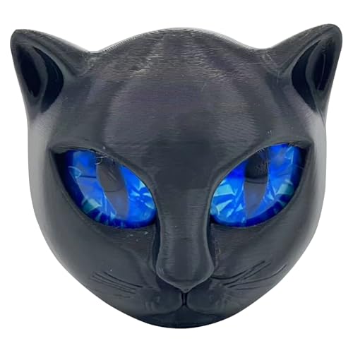 Ancsttu Luxus Schwarzer Katzensteinskulptur, Schwarzen Katze Steinskulptur, Handgeschnitzte Kristalle Und Heilsteine, 8cm Katzenkopf Skulptur Dekoration Für Katzenliebhaber, Frauen Und Männer Ancsttu Luxus Schwarzer Katzensteinskulptur, Schwarzen Katze Steinskulptur, Handgeschnitzte Kristalle Und Heilsteine, 8cm Katzenkopf Skulptur Dekoration Für Katzenliebhaber, Frauen Und Männer von Ancsttu