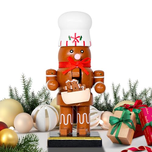 Ancsttu Miniatur Weihnachtsfiguren | Holze Nussknacker Tischdekoration Weihnachtsdekoration - Deko Skulptur für Tisch Schreibtisch Vitrine Wohnzimmer Hochzeit Kinder Erwachsene Festtag von Ancsttu