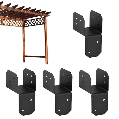 Ancsttu Pergola Verbinder,Verbindungspfostenverbinder - Stahl 4 Stück Verbindungspfostenverbinder Für Carport Garten Terrasse von Ancsttu