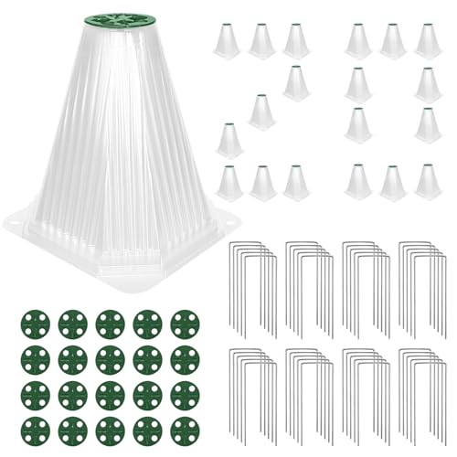 Ancsttu Pflanzen Glocke | Frostschutz Pflanzenkäfig Glockenform,Wiederverwendbarer Schutz Mit Belüftungslöchern Und Erdnägeln Für Gemüsebeet Tomate Ancsttu Pflanzen Glocke | Frostschutz Pflanzenkäfig Glockenform,Wiederverwendbarer Schutz Mit Belüftungslöchern Und Erdnägeln Für Gemüsebeet Tomate von Ancsttu