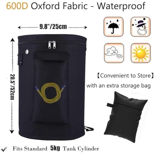 Ancsttu Propanabdeckung - Staubdichte Oxford-Stoff Abdeckhülle für Propanflaschen - Wetterfeste Dekorative Halterung Für Reisemobile Grills Wohnwagen Reise Outdoor Ancsttu Propanabdeckung - Staubdichte Oxford-Stoff Abdeckhülle für Propanflaschen - Wetterfeste Dekorative Halterung Für Reisemobile Grills Wohnwagen Reise Outdoor von Ancsttu