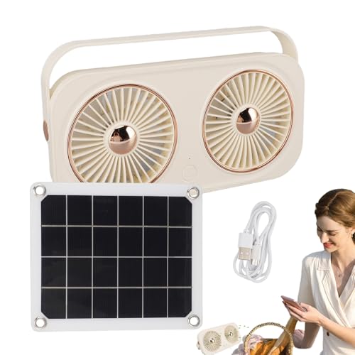 Ancsttu Solarlüfter Für Hundehütte - 20W Ventilator Für Hühnerstall,Wetterfester Kompakter Energieeffizienter Lüfter Für Garage Terrasse Dachbaden Außenbereich Camping von Ancsttu