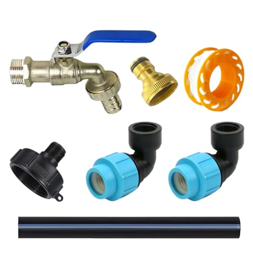 Ancsttu Tankschlauch -Adapter, Einsatztankstecker - Messingschlauch Wasserhahn Ventil - Grobe Gewindedichtung Wassertankbeschläge Zinklegungshahn -Wasserhahn -Ventil für Camping und von Ancsttu