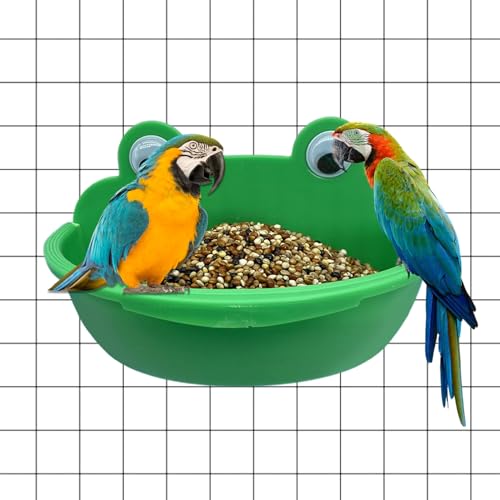 Ancsttu Vogelschalen - Futterspender Für Vogelkäfige - 2 Stück Spritzwassergeschützter Badebehälter Für Sittiche Und Futterschüssel Für Papageien Ancsttu Vogelschalen - Futterspender Für Vogelkäfige - 2 Stück Spritzwassergeschützter Badebehälter Für Sittiche Und Futterschüssel Für Papageien von Ancsttu