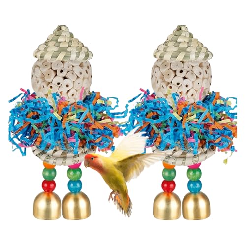 Ancsttu Vogelspielzeug zur Futtersuche - 2 Stücke Vogel Spielzeug Zerreißspielzeug - Anregender Futterball Für Papageien Ara Kanarienvogel Unzertrennlicher Fink Käfig Ancsttu Vogelspielzeug zur Futtersuche - 2 Stücke Vogel Spielzeug Zerreißspielzeug - Anregender Futterball Für Papageien Ara Kanarienvogel Unzertrennlicher Fink Käfig von Ancsttu