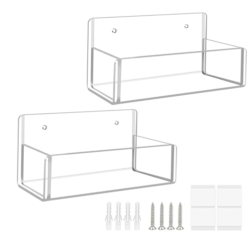 Ancsttu Wand Gewürzregal Mit Montage - Gewürzregal Aufbewahrung Organisation | 2 Stück Regale Klar Acryl Organizer Für Küchenschrank Tür Gewürzstation Speisezubereitung Vorratslager von Ancsttu