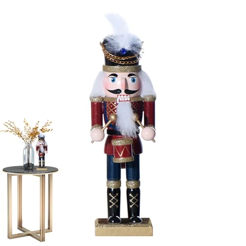 Ancsttu Weihnachtliche Nussknacker-Figuren | 24 cm Nussknacker aus | dekorative Tischfigur für Kaminsims, Kamin, Heimdekoration von Ancsttu