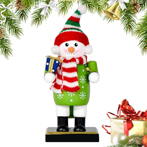 Ancsttu Weihnachtsfiguren Dekoration | Holze Nussknacker Tischdekoration Weihnachtsdekoration,Deko Skulptur für Tisch Schreibtisch Vitrine Wohnzimmer Hochzeit Kinder Erwachsene Festtag von Ancsttu