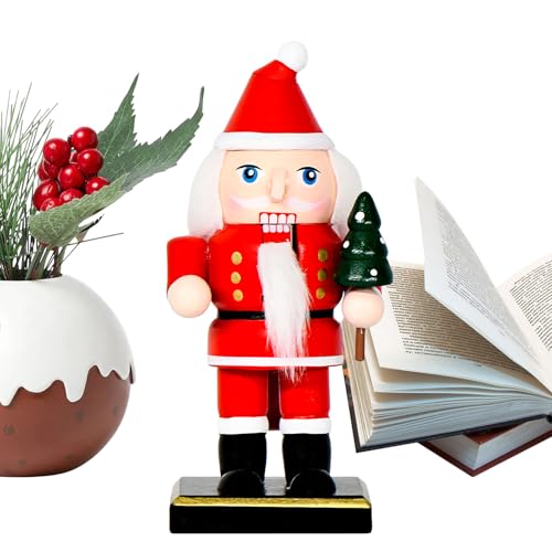 Ancsttu Weihnachtsfiguren | Holze Nussknacker Tischdekoration Weihnachtsdekoration,Deko Skulptur für Tisch Schreibtisch Vitrine Wohnzimmer Hochzeit Kinder Erwachsene Festtag von Ancsttu