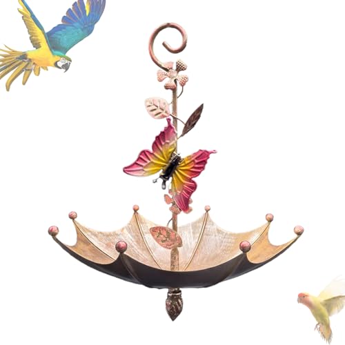 Ancsttu Wildvogelfutterhäuschen,Aufhängbare Kolibri-Futterstelle | Schirmförmiger Vogelfutterautomat Mit Abnehmbarer Schale Für Garten Und Terrasse Ancsttu Wildvogelfutterhäuschen,Aufhängbare Kolibri-Futterstelle | Schirmförmiger Vogelfutterautomat Mit Abnehmbarer Schale Für Garten Und Terrasse von Ancsttu