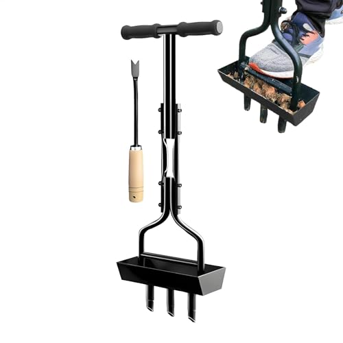 Rasenlüfter, 3 Zähne Manuelle Rasenbelüfter Entkernung Aerifizierer Für Rasen Rasen Kernbelüfter Für Garten, Gemüsegarten Rasenlüfter, 3 Zähne Manuelle Rasenbelüfter Entkernung Aerifizierer Für Rasen Rasen Kernbelüfter Für Garten, Gemüsegarten von Ancsttu