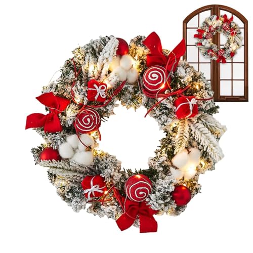 Weihnachtskranz Mit Beleuchtung, 11,81 Zoll Schneebedeckte Beflockte Künstlicher Weihnachtskranz Weihnachtskranz Ornament Weihnachtskranz Dekorationen Für Haustür, Fenster, Wand Weihnachtskranz Mit Beleuchtung, 11,81 Zoll Schneebedeckte Beflockte Künstlicher Weihnachtskranz Weihnachtskranz Ornament Weihnachtskranz Dekorationen Für Haustür, Fenster, Wand von Ancsttu