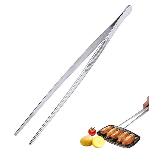 Multifunktionspinzette Aus 30 Cm Edelstahl, Gerade Lange Pinzette Zum Grillen, Zum Kochen, Dekorieren, Kuchendekorieren, Steakklemme von Ancuioyz