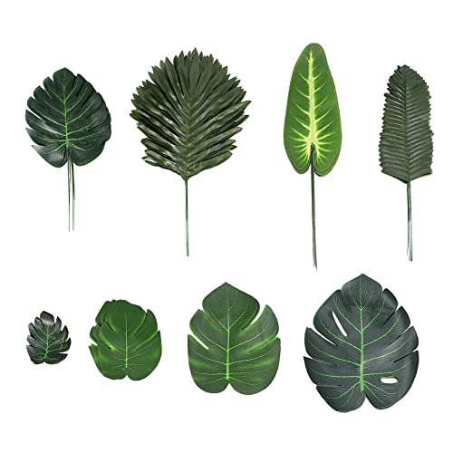 Ancyen 68 StüCk 8 Arten Tropische Party Dekorationen Dschungel Monstera BläTter, KüNstliche Palm BläTter mit KüNstlichem Stiel Ancyen 68 StüCk 8 Arten Tropische Party Dekorationen Dschungel Monstera BläTter, KüNstliche Palm BläTter mit KüNstlichem Stiel von Ancyen