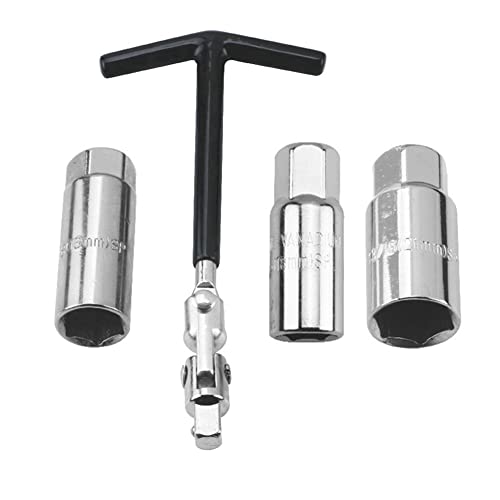 Ancyen Auto-Motorrad-Reparaturwerkzeugsatz ZüNdkerzen-Entfernungswerkzeug SteckschlüSsel 16 Mm / 18 Mm / 21 Mm SchlüSsel mit T- von Ancyen