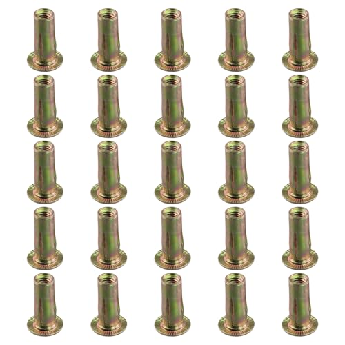 Ancyen Multi-Grip-Nietmutter, M8 VorgeglüHter Schaft Aus Kohlenstoffstahl Farbe-Verzinkter Flachkopf-Gewindeeinsatzmutter 25 StüCk Ancyen Multi-Grip-Nietmutter, M8 VorgeglüHter Schaft Aus Kohlenstoffstahl Farbe-Verzinkter Flachkopf-Gewindeeinsatzmutter 25 StüCk von Ancyen