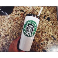 Lehrer Kaffeebecher/Kaffeetasse Starbucks Geschenk Des Lehrers Wertschätzung Weihnachtsgeschenk von AndKateCo
