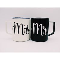 Mr. &mrs. Tassen/Und Mrs. Geschenk Personalisiertes Verlobungsgeschenk Hochzeitsgeschenk Passende von AndKateCo