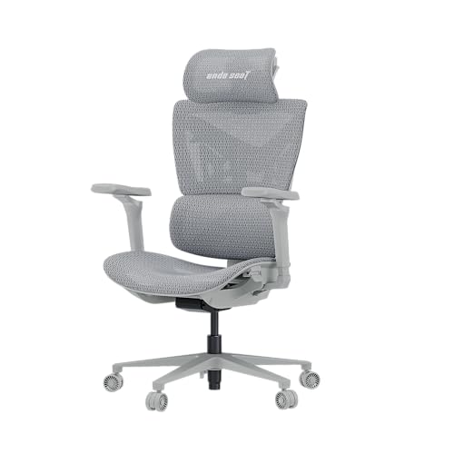 Anda Seat X-Air Pro Mesh Gaming Stuhl für Erwachsene - Ergonomischer Netz-Bürostuhl mit 5D-Armlehnen, 3D-Kopfstütze, Lendenwirbelstütze, Liegestuhl, hohe Rückenlehne - Bequeme robuste von Anda Seat