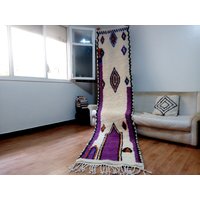 Handgewebter Beni Ouarain Teppich - Berber 11.7/2.4 Ft/357x76cm Approx von AndaluciaCrafts