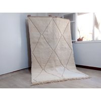 Handgewebter Beni Ouarain Teppich - Berber 8.3x5.1 Ft | 255x158cm Approx von AndaluciaCrafts