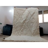 Handgewebter Beni Ouarain Teppich - Berber 8.6x5.3 Ft | 263x162cm Approx von AndaluciaCrafts