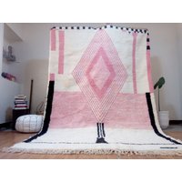 Handgewebter Beni Ouarain Teppich Style Berber - Farbiges Design Mehrfarbiges Muster Measurement 10x6.6 | 305x203cm Feet Approx von AndaluciaCrafts