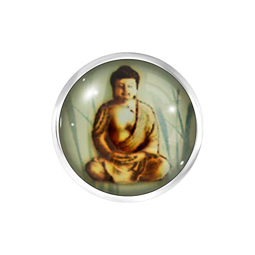 Andante CHUNK Click-Button Druckknopf (Buddha) für Chunk-Armbänder, Chunk-Ringe und andere Chunk-Accessoires von ANDANTE