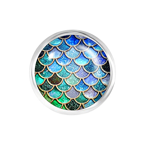 Andante CHUNK Click-Button Druckknopf für Chunk-Armbänder, Chunk-Ringe und andere Chunk-Accessoires - Fischschuppen von ANDANTE