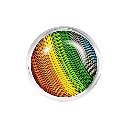 Andante CHUNK Click-Button Druckknopf für Chunk-Armbänder, Chunk-Ringe und andere Chunk-Accessoires - Regenbogen von ANDANTE