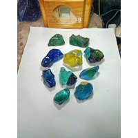 1, 47Kg | 827 10stk "Bicolours Seltene Sammlung Extra Gelb Türkis" Von Andara Crystal Monatomic Natur Selten Limitiert von Andaraspirit