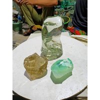 2Kgs(3323stk Set Seltenes Vollmotiv Klare Schneekörner Poliert, Grüne Schneehaut, Braun Gelbe Schneekörner" Von Andara Crystal Monatomic von Andaraspirit