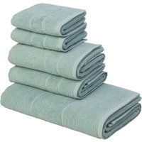 andas Handtuch Set "Kimi", (Set, 5 St., 2 Gästetücher 30x50 cm-2 Handtücher 45x90 cm-1 Badetuch 65x130 cm) von Andas