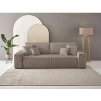 andas 3-Sitzer "FINNLEY, Schlafsofa 257 cm, Couch mit Schlaffunktion & Bettkasten" verfügbar in den Stoffqualitäten Bouclé, Struktur fein und Mega Cord von Otto Home